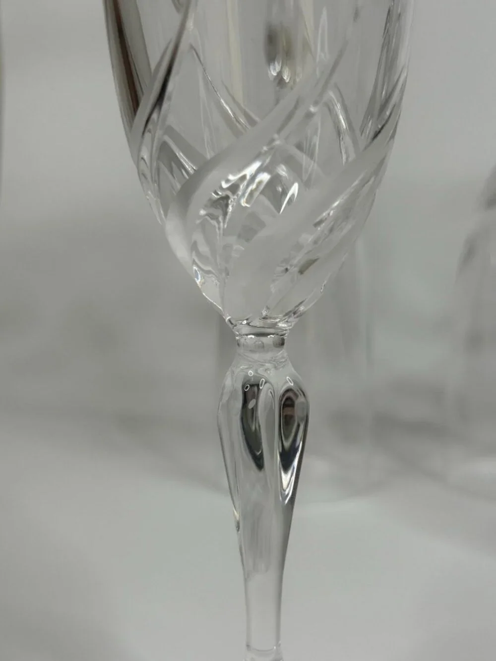 Vintage RCR Royal Crystal Rock Italy Champagne Flute, 8.25